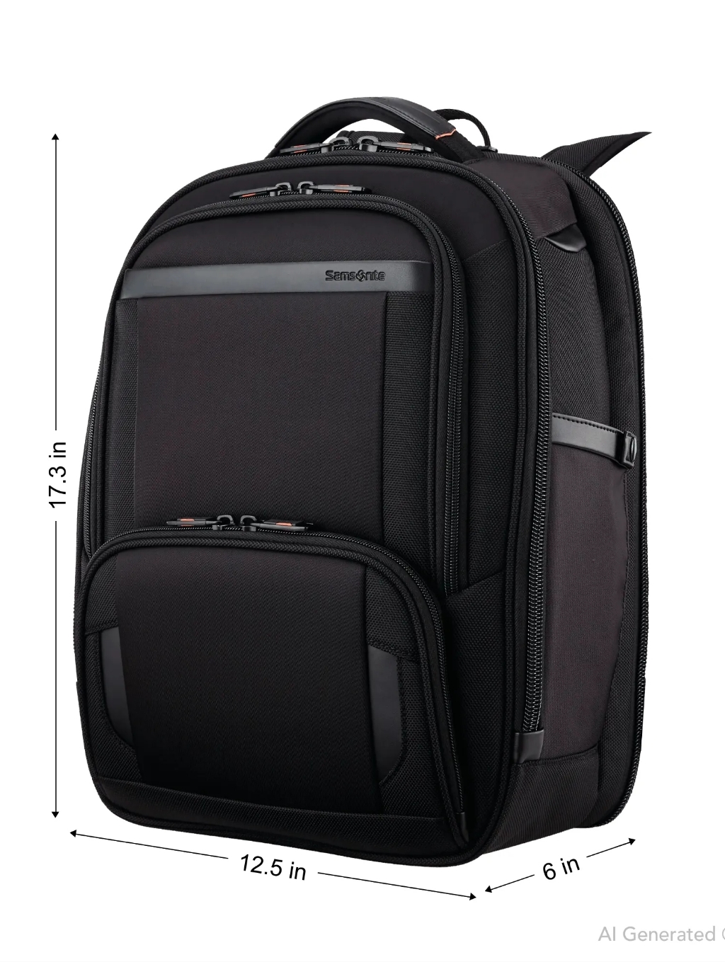 Samsonite Pro Slim Backpack Black Retail $229.99 See The Photos For More Details